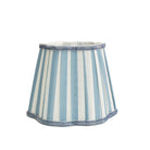 Blue Stripe Scallop Lamp Shade - LUXE AND BEAU