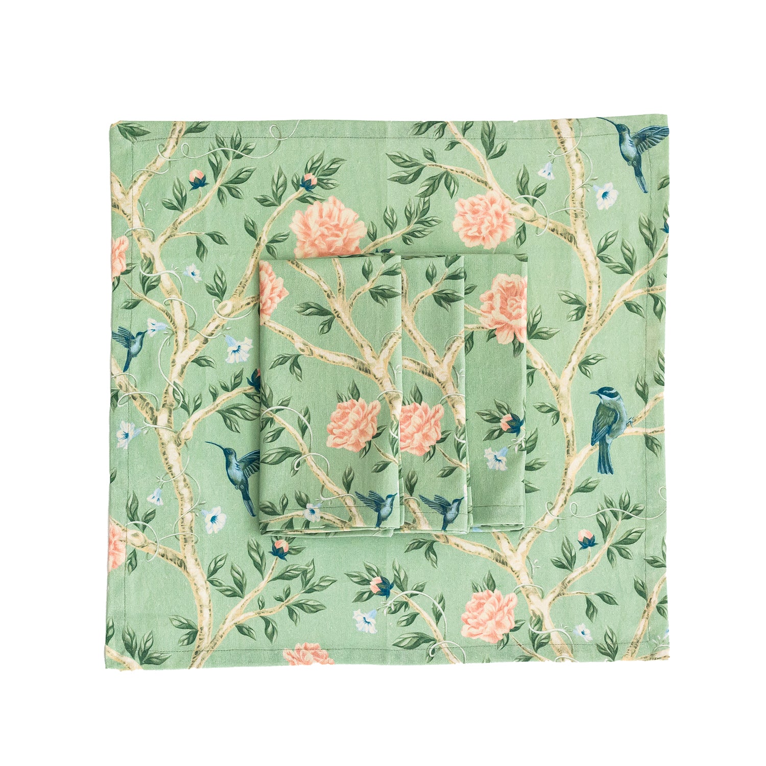 Shirley Chinoiserie Green Napkin (Set of 4) - LUXE AND BEAU