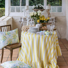 Yellow Ruffle Stripe Table Cloth - LUXE AND BEAU