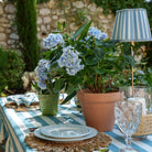 Blue Stripe Scallop Lamp Shade - LUXE AND BEAU