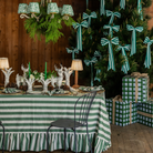 Green Stripe Bow - LUXE AND BEAU