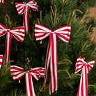 Red Stripe Bow - LUXE AND BEAU