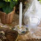 Rattan Tray with Gold Trim - LUXE AND BEAU