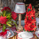 Red Velvet Scallop Lamp Shade - LUXE AND BEAU
