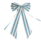 Blue Stripe Bow - LUXE AND BEAU