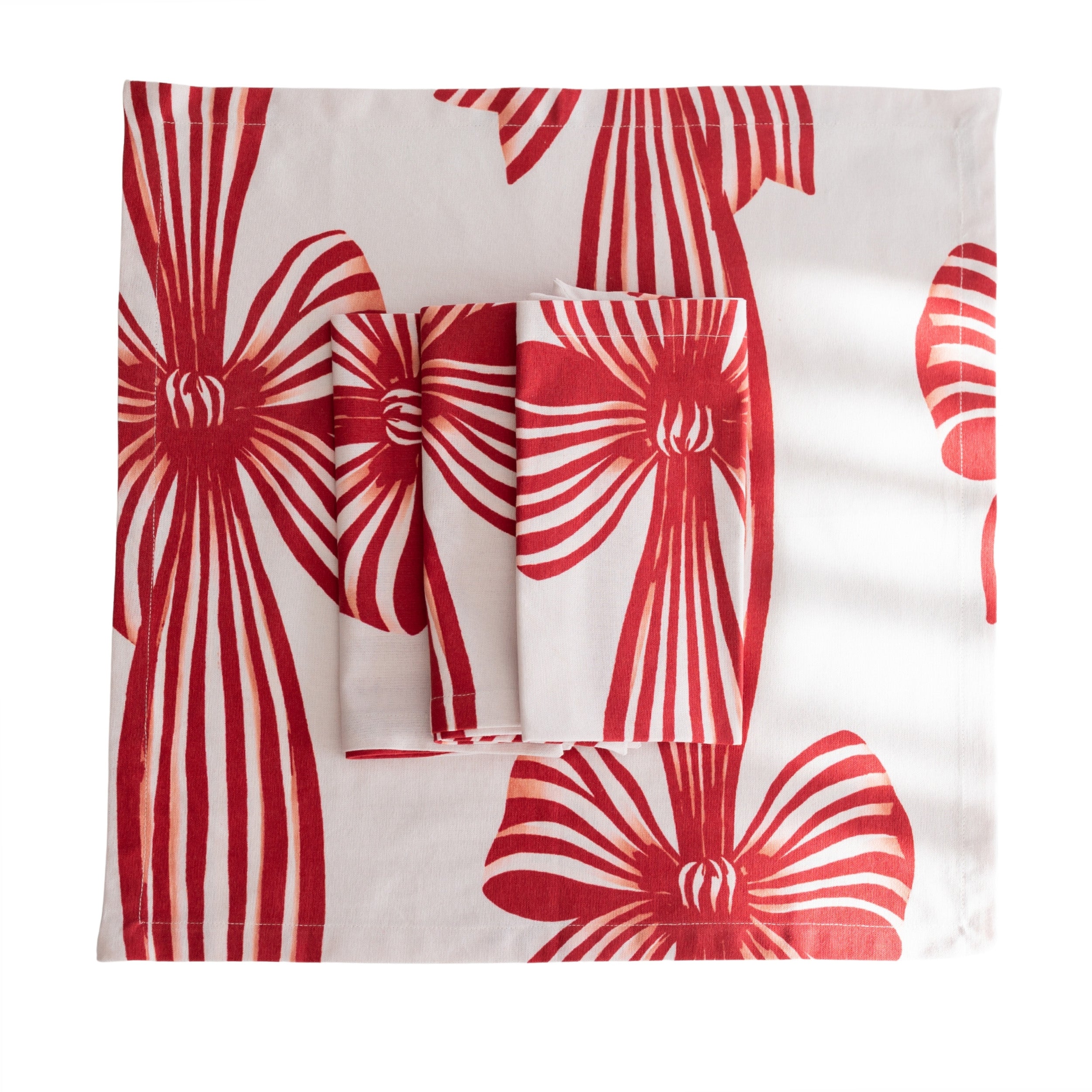 Red Bow Napkins (Set Of 4) - LUXE AND BEAU