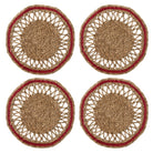 Ruby Octagon Seagrass Placemat (Set of 4) - LUXE AND BEAU