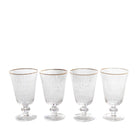 Clear Glass Goblet With Gold Rim (Set of 4) - LUXE AND BEAU