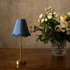 Deep Blue Scallop Ruffle Lamp Shade - LUXE AND BEAU