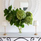 Buy Luxe Cushions & Linens - Beige Velvet Scallop Trim Shade & Gold Base  - USB Table Lamp - By Luxe & Beau Designs 