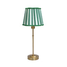 Green Stripe Scallop Shade & Gold Base - USB Table Lamp - LUXE AND BEAU