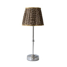 Leopard Scallop Shade & Silver Base - USB Table Lamp - LUXE AND BEAU