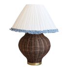 Rechargeable Dark Paloma Rattan Lamp Base - LUXE AND BEAU