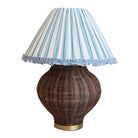 Rechargeable Dark Paloma Rattan Lamp Base - LUXE AND BEAU