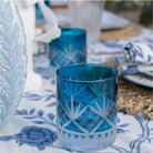 Sapphire Cut Glass Tumbler (Set of 4) - LUXE AND BEAU