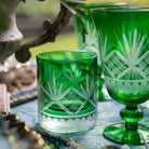 Emerald Green Cut Glass Tumbler (Set of 4) - LUXE AND BEAU