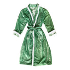 Versaille Reversible Velvet Robe Green - LUXE AND BEAU