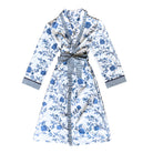 Versailles Blue Cotton Robe Blue - LUXE AND BEAU
