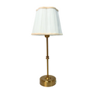 Pink Velvet Scallop Trim Shade & Gold Base - USB Table Lamp - LUXE AND BEAU