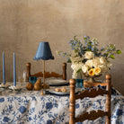 Deep Blue Scallop Ruffle Lamp Shade - LUXE AND BEAU