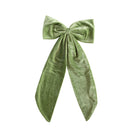 Large Moss Green Velvet Bow - LUXE AND BEAU