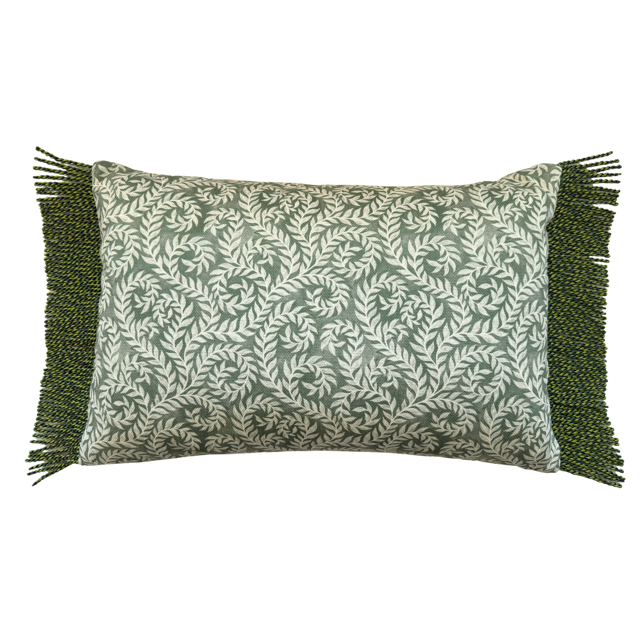 Bullion Fringe Pistachio Vine Cushion Cover 40x60cm - LUXE AND BEAU