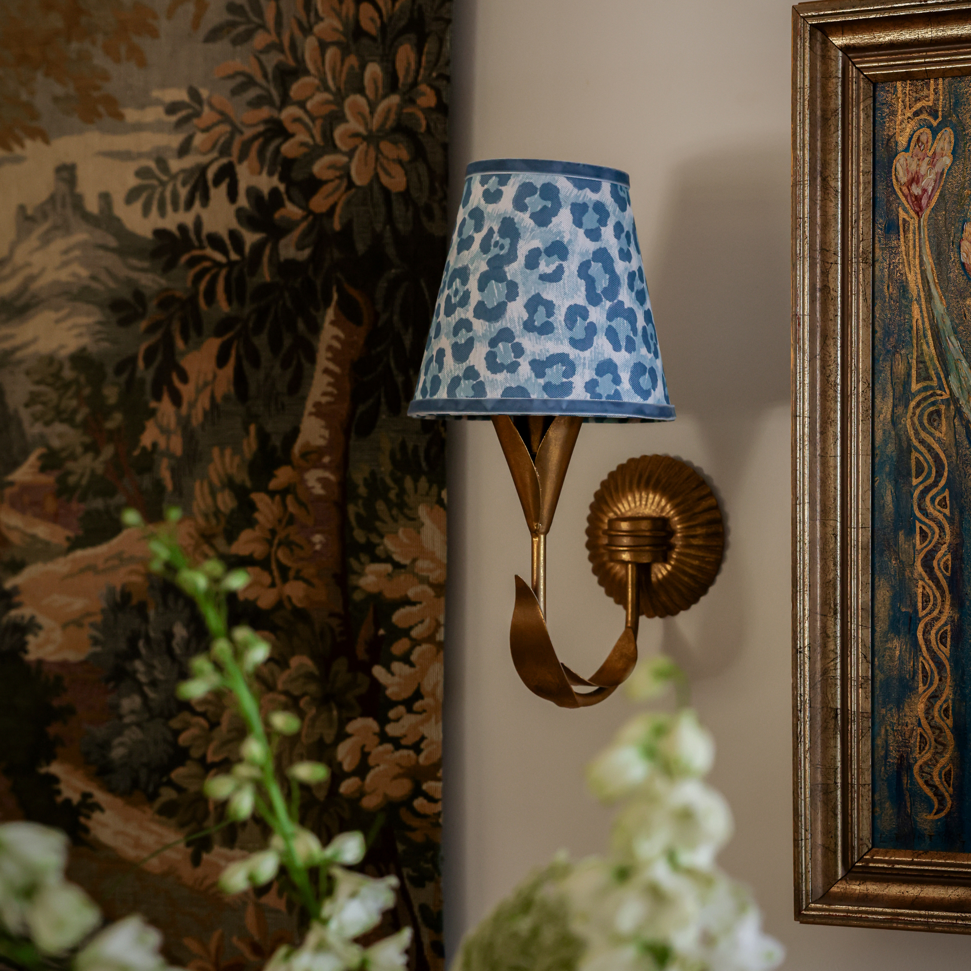 Blue Leopard Lamp Shade - LUXE AND BEAU