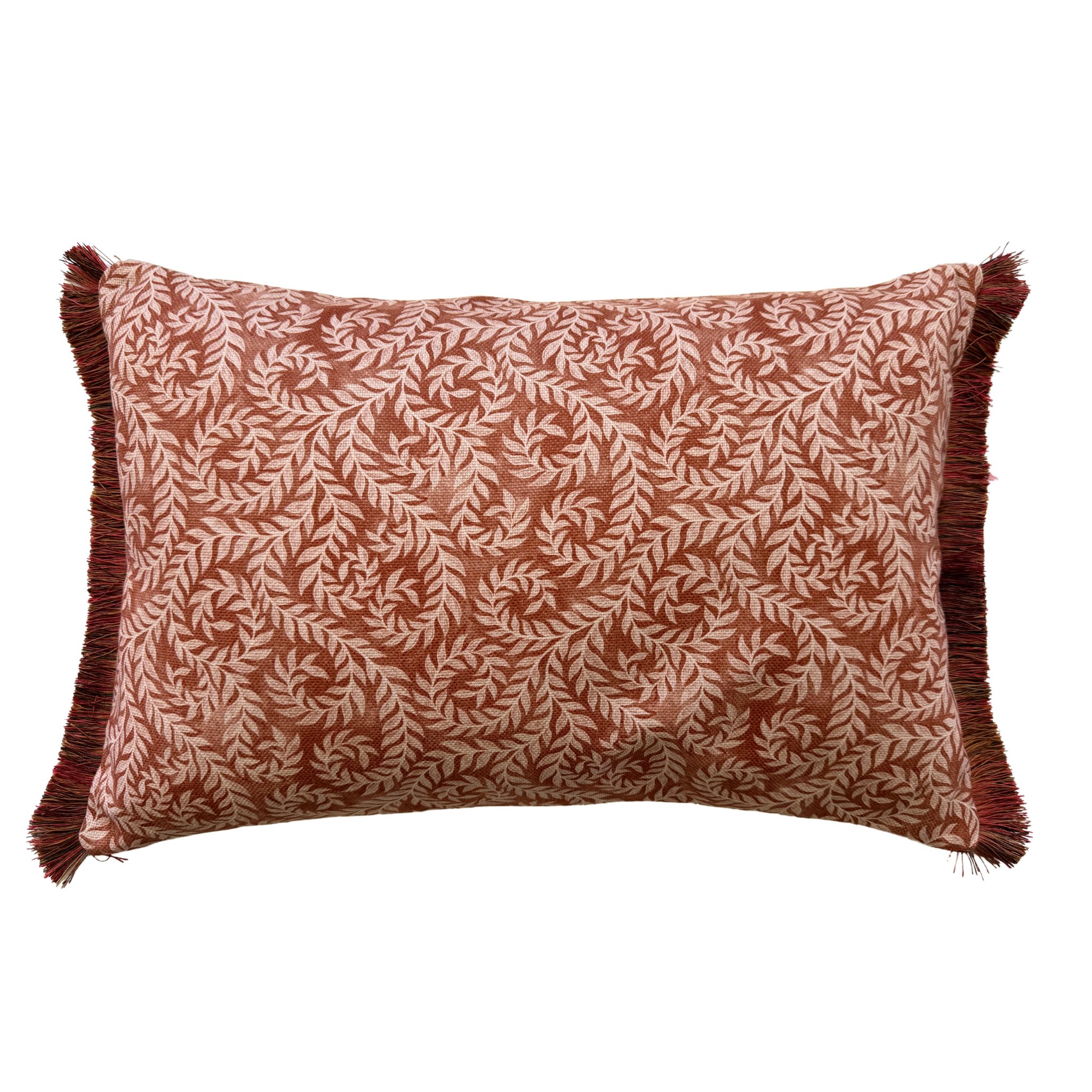 Twill Fringe Terracotta Vine Cushion Cover 40x60cm - LUXE AND BEAU