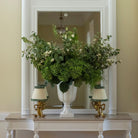 Audrey Cream and Hunter Green Lamp Shade & Beau Base - Table Lamp - LUXE AND BEAU