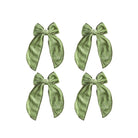 Small Moss Green Velvet Bow (Set of 4) - LUXE AND BEAU