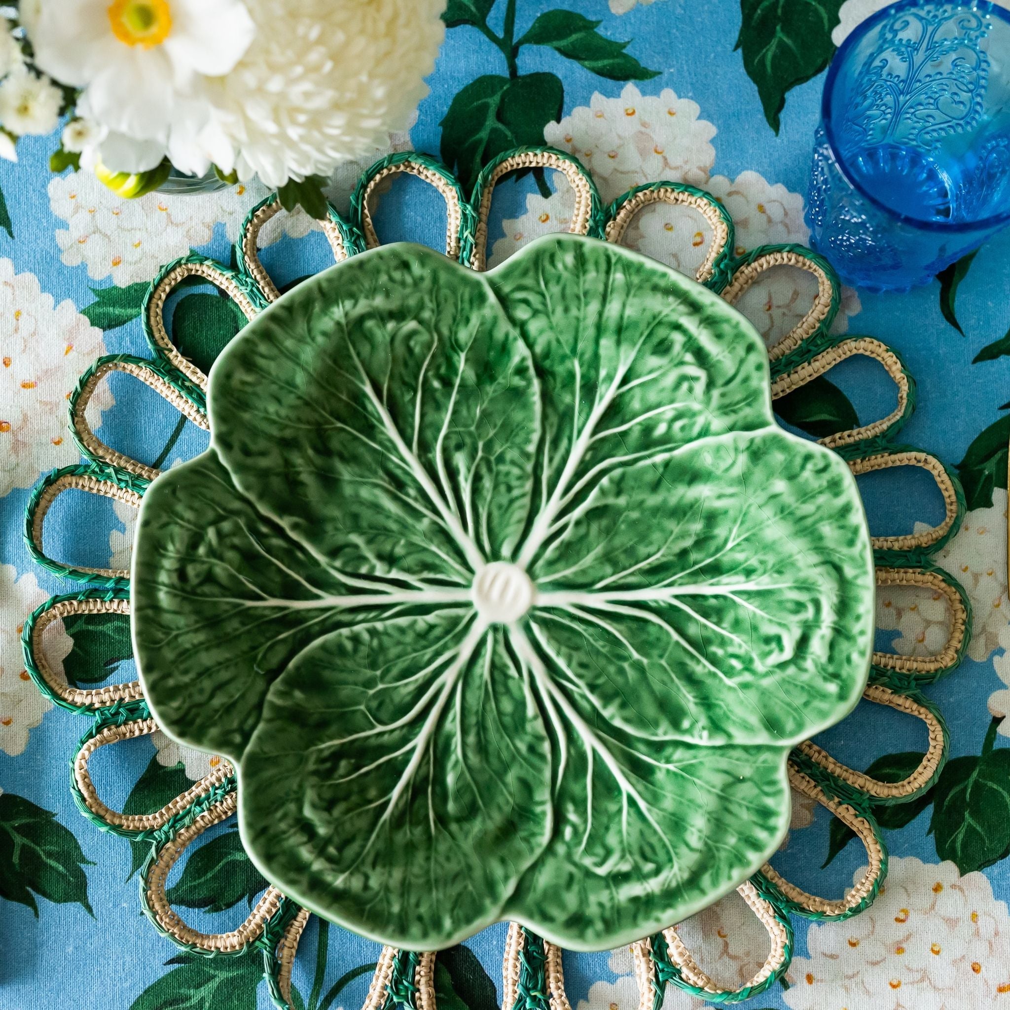 Buy Luxe Cushions & Linens - Green Cabbage Plate - By Luxe & Beau Designs 