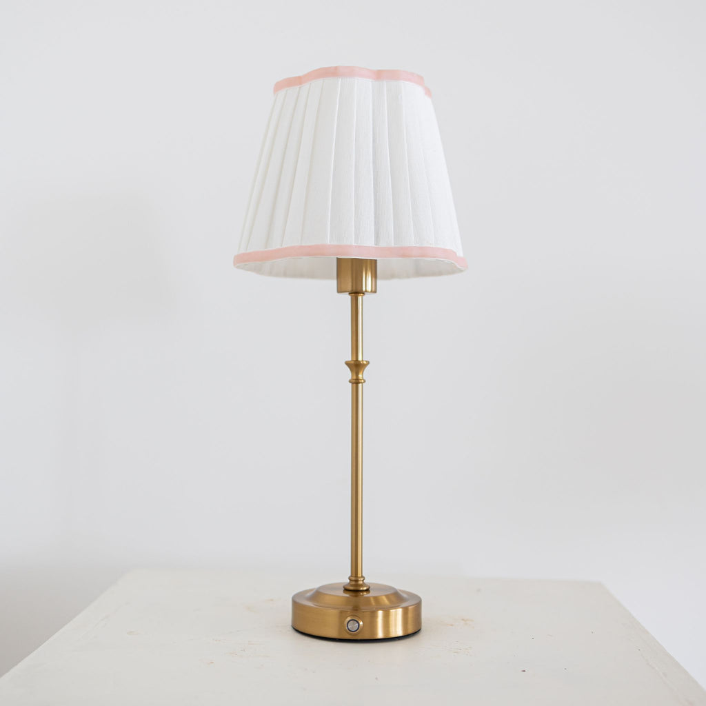 Buy Luxe Cushions & Linens - Pink Scallop Shade USB Table Lamp - By Luxe & Beau Designs 