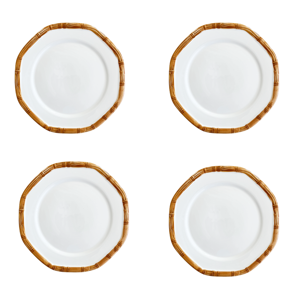 Buy Luxe Cushions & Linens - Geometric Bamboo Dinner Plate (Set Of 4) - By Luxe & Beau Designs 