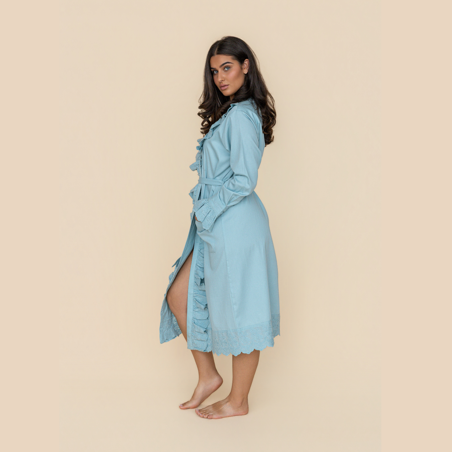 Blue Heirloom Lace Robe - LUXE AND BEAU