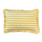 Buy Luxe Cushions & Linens - Yellow Ruffle Stripe Linen Cushion Cover 40 x 60 - By Luxe & Beau Designs 