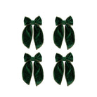 Small Green Velvet Bow (Set of 4) - LUXE AND BEAU