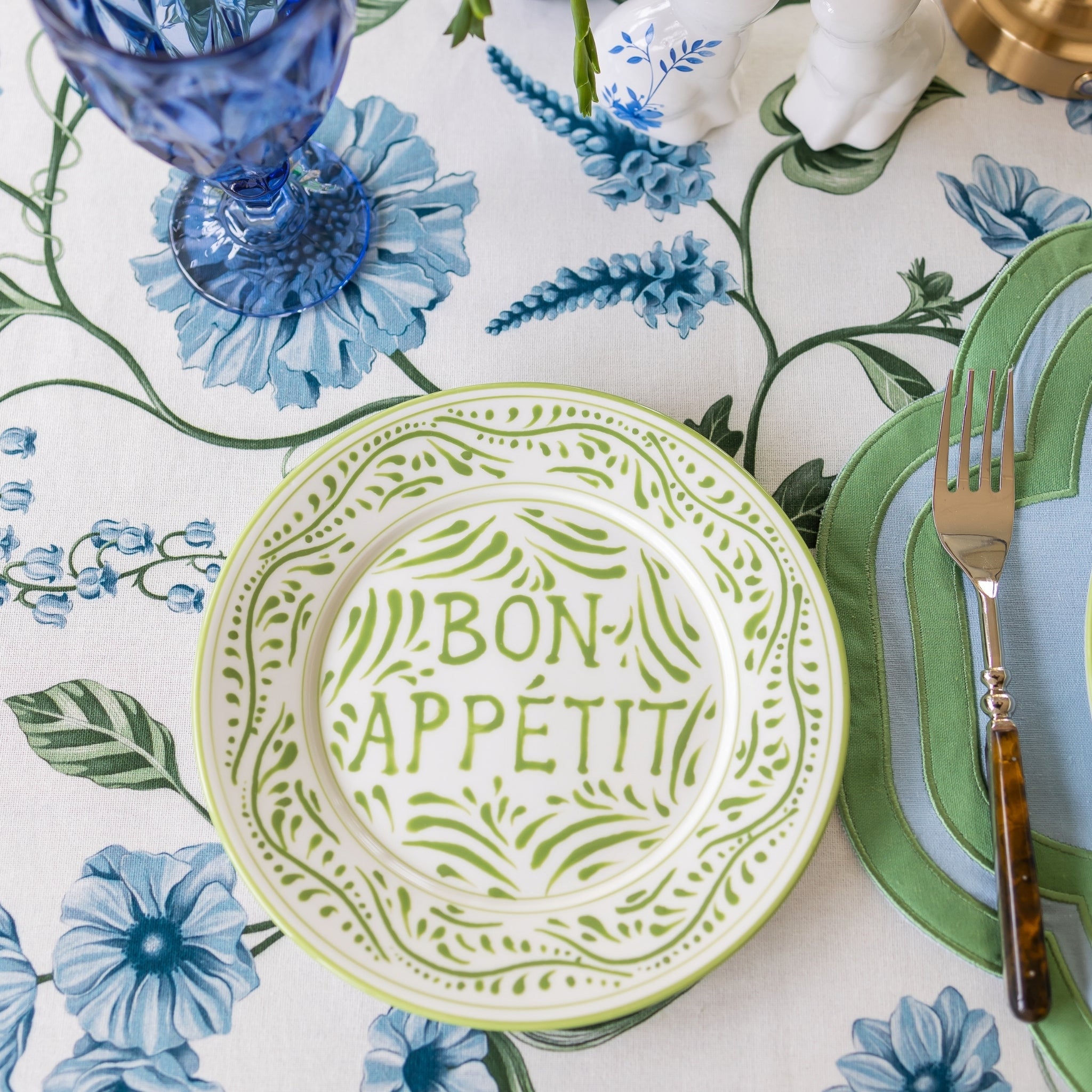 Buy Luxe Cushions & Linens - Green Bon Appétit Starter Plate - By Luxe & Beau Designs 