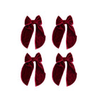 Small Rouge Velvet Bow (Set of 4) - LUXE AND BEAU