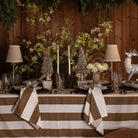 Mocha Stripe Napkins (Set of 4) - LUXE AND BEAU