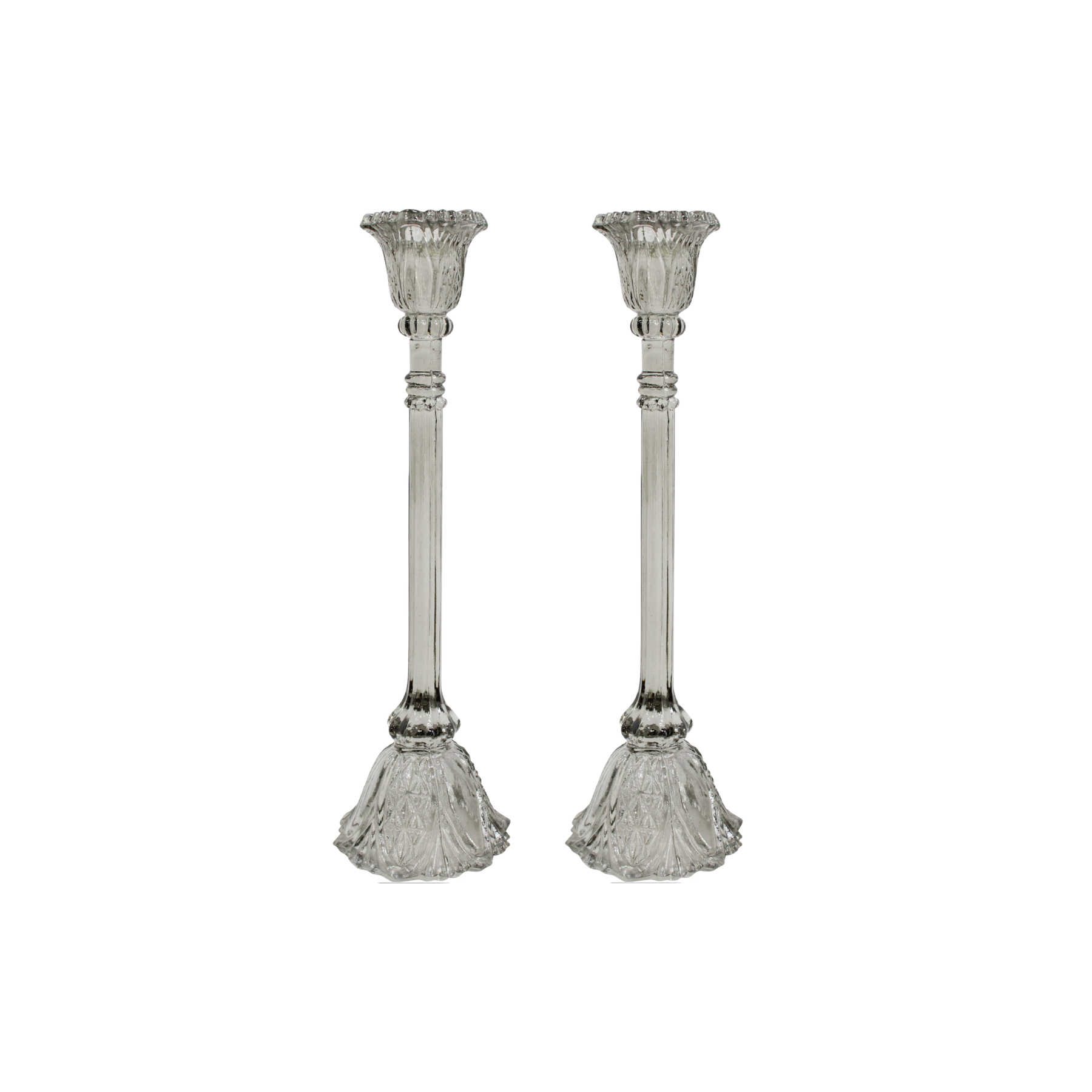 Tall Smoke Candle Holder (Set of 2) - LUXE AND BEAU