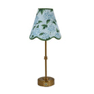 Blue Hydrangea Scallop Lamp Shade & Gold Base - USB Table Lamp - LUXE AND BEAU