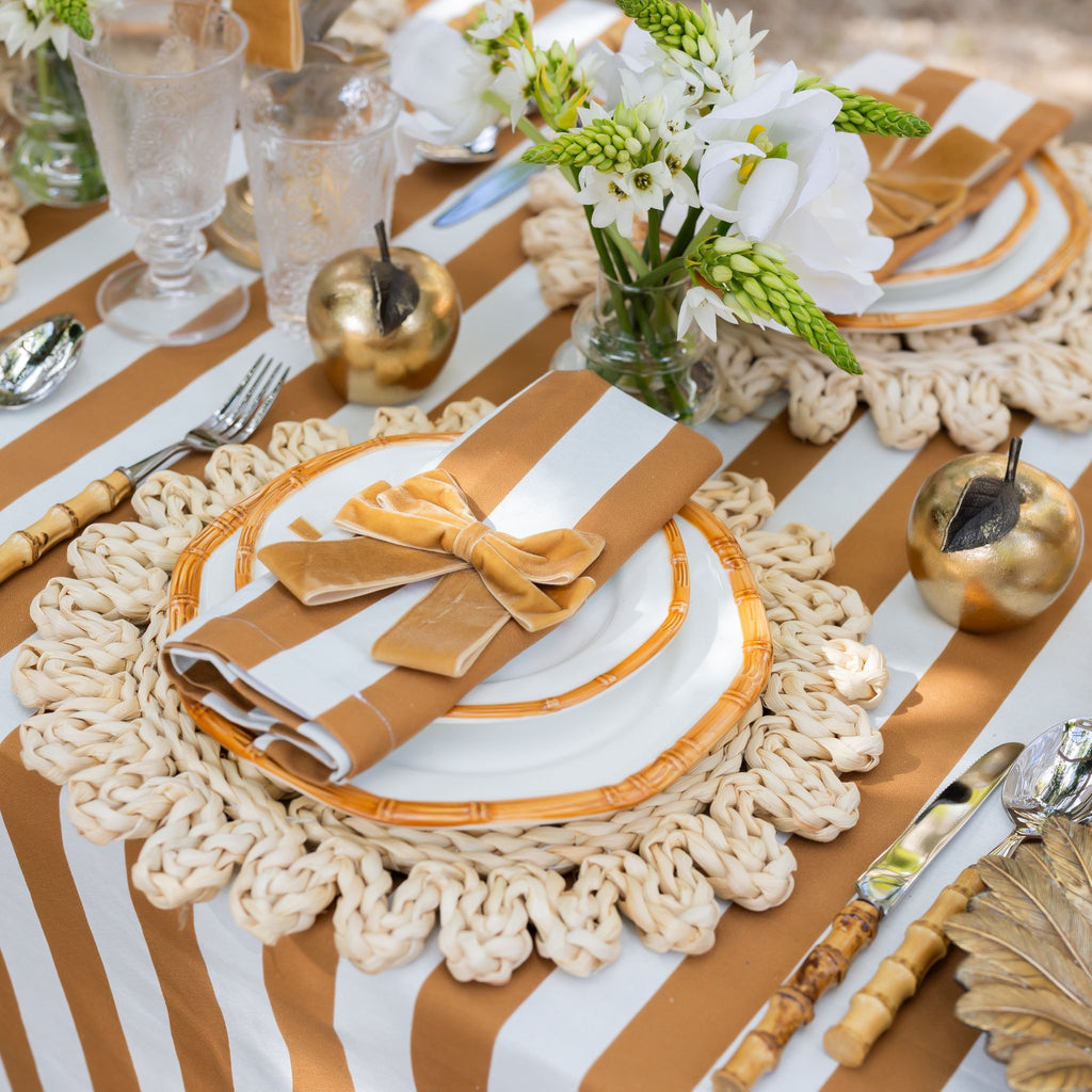 Buy Luxe Cushions & Linens - Camel St Tropez Table Cloth - By Luxe & Beau Designs 