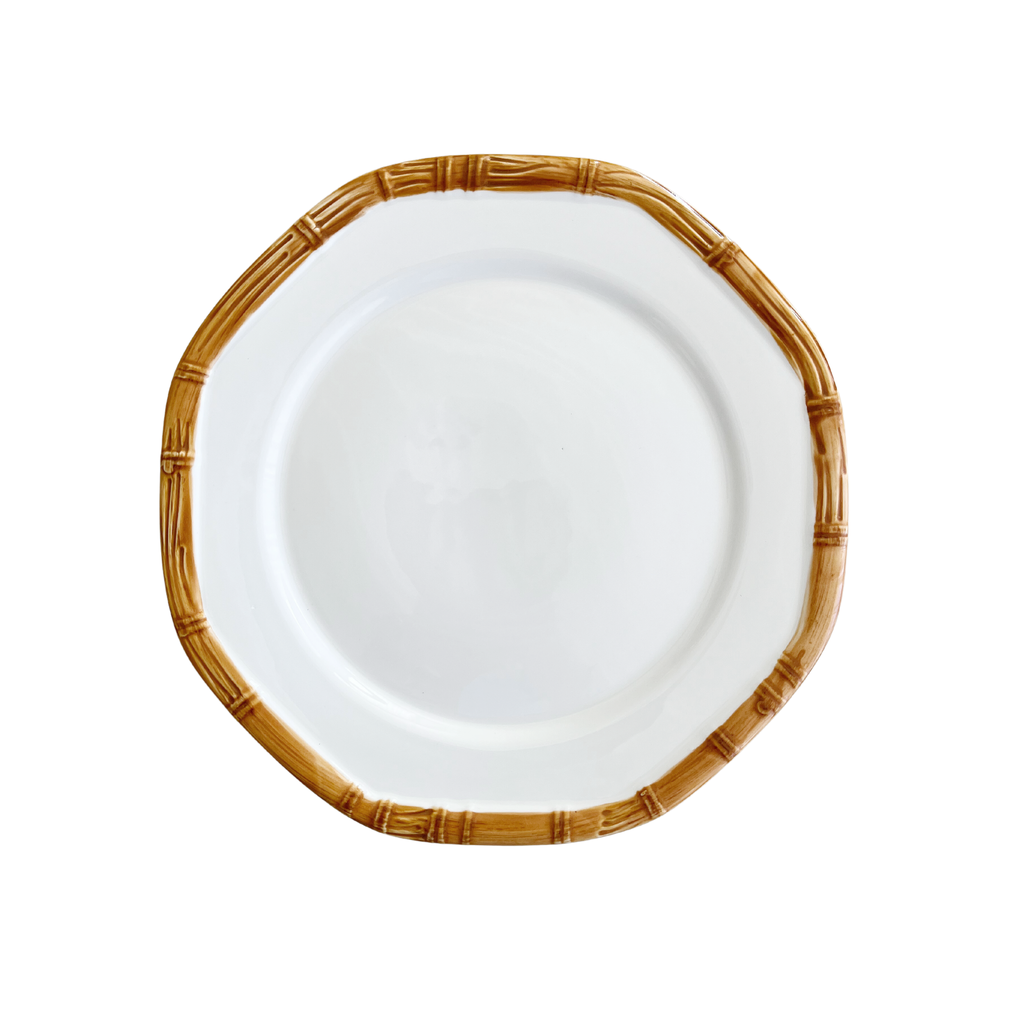 Buy Luxe Cushions & Linens - Geometric Bamboo Dinner Plate - By Luxe & Beau Designs 