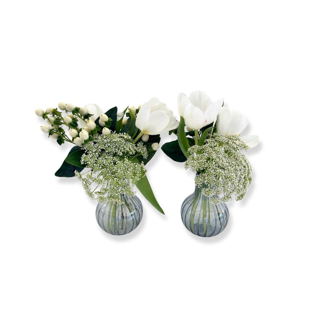 Buy Luxe Cushions & Linens - Blue Bud Vase (Set of 2) - By Luxe & Beau Designs 