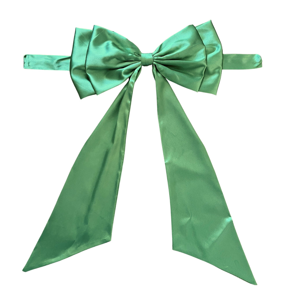 Buy Luxe Cushions & Linens - Large Satin Bow Green - By Luxe & Beau Designs 