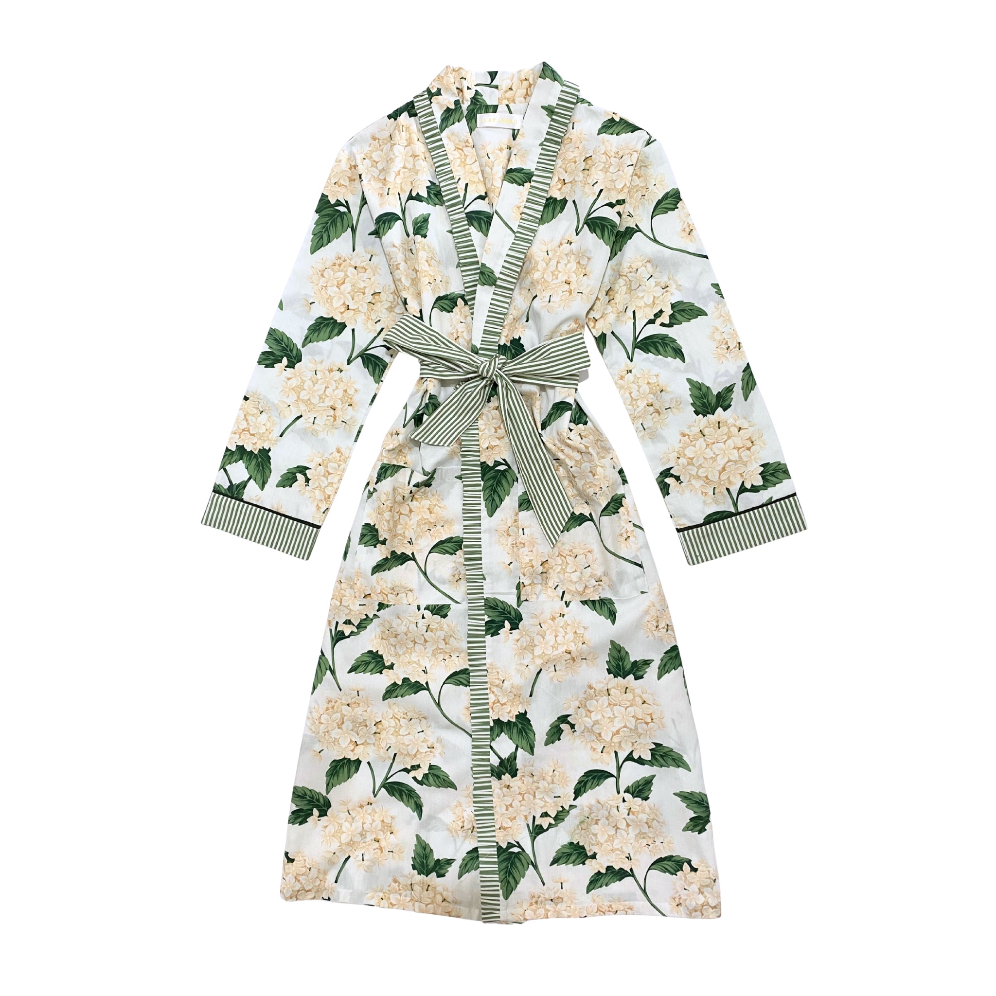 Cream Hydrangea Robe - LUXE AND BEAU