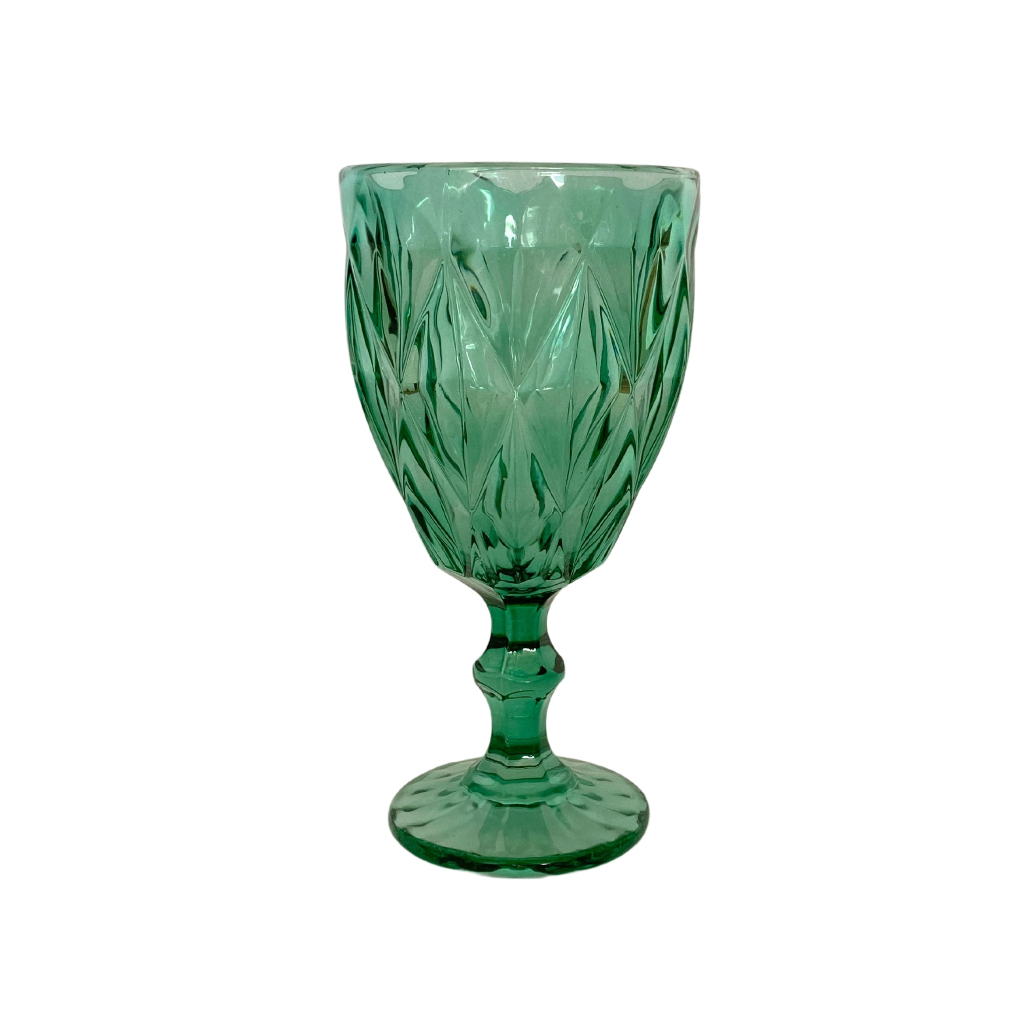 Buy Luxe Cushions & Linens - Emerald Wine Glasses (Set of 6) - By Luxe & Beau Designs 