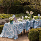 Ocean Blue Fruit Toile Table Cloth - LUXE AND BEAU