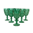 Buy Luxe Cushions & Linens - Emerald Wine Glasses (Set of 6) - By Luxe & Beau Designs 