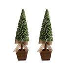 Green Fairy Light Bow Christmas Tree (Set of 2) - LUXE AND BEAU